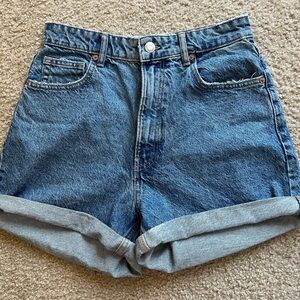 Zara high waisted mom shorts